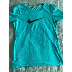 Womens Nike Tee Teal Size L Slim Fit Pre Owned